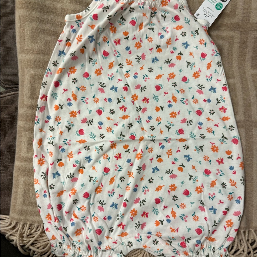 Carter's Floral Print One Piece - Multicolor